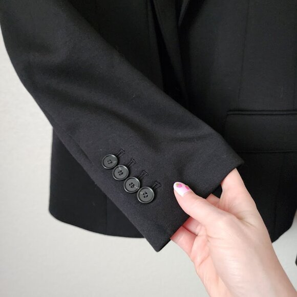 ANN TAYLOR The Tall One-Button Blazer in Double Knit NEW WITH TAGS size 16T - Picture 8 of 11